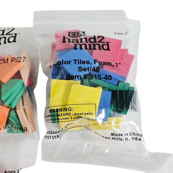 Hand 2 Mind Educational Tool Kits Pattern Blocks & Color Tiles Math Patterns - Picture 3 of 6